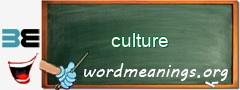 WordMeaning blackboard for culture